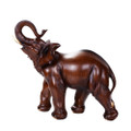 PT12404 - 13.125" Faux Wooden Lucky Elephant