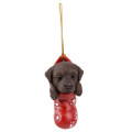 PT12464 - 2.375" Chocolate Labrador Ornament
