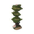 PT12584 - 3.75" Fairies Live Here Sign