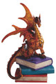 GSC71923 - 6" Red Dragon on Book Pile