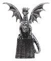 GSC71921 - 7.50" Silver Dragon on Bricks