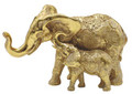 GSC88310 - 7.5" wide Golden Thai Elephant with Baby