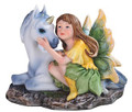 GSC92114 - 5" wide Green Fairy with Unicorn