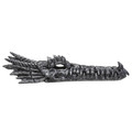 PT14664 - 10.82" Silver Dragon Skull Incense Holder