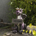 PT14735 - 9.84" Purple Dragon Welcome Sign