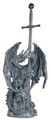 GSC71343 - 12" Silver-finish Dragon in Armor with Dragon Sword