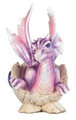 GSC71468 - 5" Purple Dragon with Crystal in Egg Shell