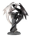 GSC71626 - 19.5" Black & White Dragons on Pedestal