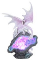 GSC71881 - 8.75" Silvery Dragon with LED Blue CrystalStone