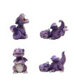GSC71943 - 4.25" Miniature 4-piece Purple Dragon Set
