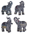 GSC88049 - 4" Miniature Silver Thai Elephant Set