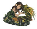 GSC91655 - 6.75" wide Green Fairy with Baby Dragon