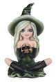 GSC91973 - 6.5" Green Witch Girl with Skull