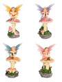 GSC92008 - 4" Fairy Leaning on Mushroom 4 pc Set