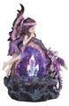 GSC92069 - 8" Purple LED Fairy with Dragon Crystal Stone