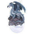 PT11460 - 5" Checkmate Grey Dragon Ornament