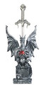GSC71464 - 11" Silver Dragon with Sword