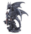 GSC71867 - 7.75" Black Dragon on Castle