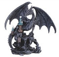 GSC71868 - 7.75" Black Dragon on Castle