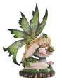 GSC91695 - 8.5" Green Fairy on Mushroom