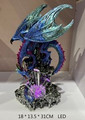 GSC72020 - 12.25" LED Blue Dragon with Icicle