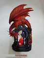 GSC72046 - 14" Red Dragon on a Gate with LED