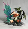 GSC92147 - 6.75" Green Fairy with Dragon