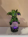 GSC72013 - 6.75" Green Dragon on LED Egg