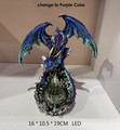 GSC72014 - 7.5" LED Purple Dragon with Crystal
