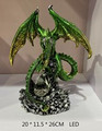 GSC72016 - 10.25" LED Green Dragon with Icicle