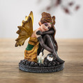 PT15784 - 3.54" Small Fairy in Gold with Crystal and Orb
