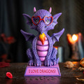 PT15666 - 5.79" Purple I Love Dragons