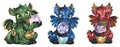 GSC72056 - 4.25" 3-piece Dragon Set