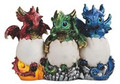 GSC72059 - 7.75" wide 3 Wise Dragons in Eggs