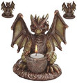 GSC72063 - 6.75" Dragon Incense Corn Burner and Tea Light Holder