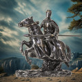 PT15691 - 6.1" Medieval Crusader Knight on Horse