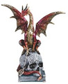 GSC72084 - 9.25" Red Dragon on Skull