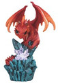 GSC72096 - 7.5" Red LED Cute Dragon on Rocks
