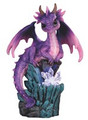 GSC72097 - 7.25" Purple LED Cute Dragon on Rocks
