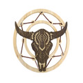 PT16077 - Cow Skull Dream Catcher Plaque