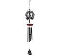 Metal Silhouette Chime Meditating Buddha 30" long