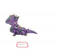 GSC72167 - Sitting 3D  Green Purple Dragon