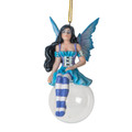 PT16105 - 4.13" Flora Bubble Rider Fairy Ornament