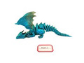 GSC72163 - 7" wide 3D Green and Purple Dragon Reclining