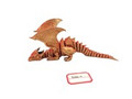 GSC72164 - 7" wide 3D Red and Gold Dragon Reclining