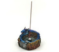 GSC72199 - 5.25" wide Blue Dragon Incense Burner