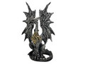 GSC72218 - 8.25" Sitting Silver Armor Dragon