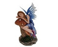 GSC92166 - 6.25" Blue Fairy Sleeping on Mushroom