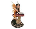 GSC92167 - 5.5" Orange Fairy Reading on Mushroom