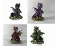 GSC72172 - 7.25" Dragon on Treasure Pile set of 4